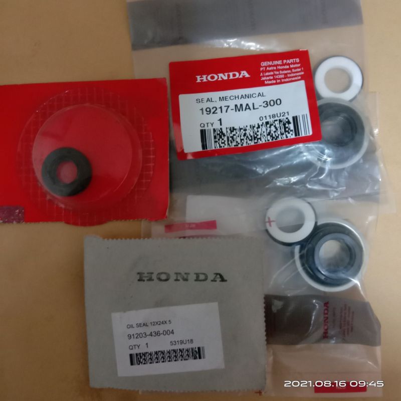 Seal/sil mechanical+ seal oil water pum PCX/Vario series asli/ori